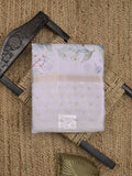 Kota fancy floral printed saree with contrast border and attached printed blouse