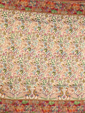 Dola silk fancy saree cream color allover weaves & weaving border with contrast pallu and attached blouse
