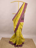 Green mango fancy saree for women | violet | zari border | contrast blouse | party wear