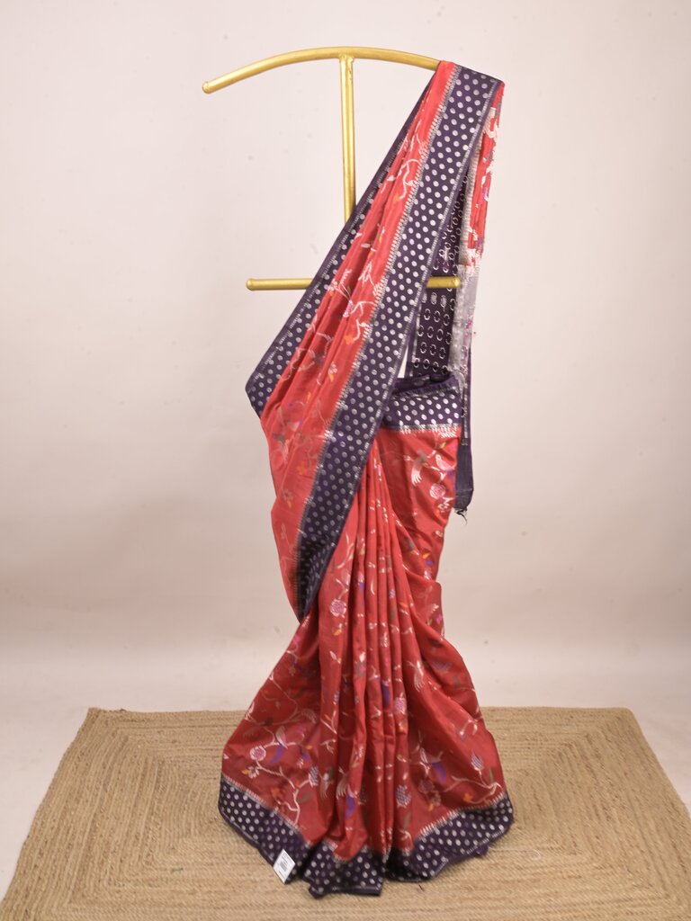 Green mango fancy saree for women | violet | zari border | contrast blouse | party wear