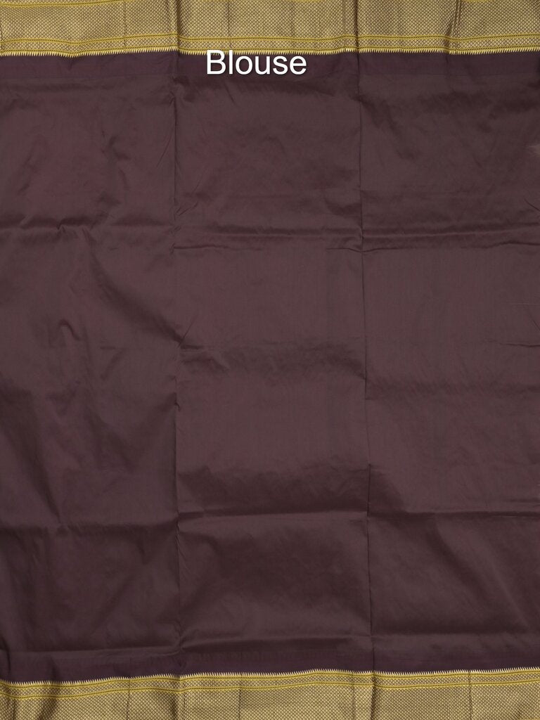 Narayanpet pattu saree allover zari motifs with paithani pallu and contrast blouse