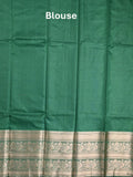 Banaras fancy saree purple color allover zari motifs & zari border with rich contrast pallu and plain blouse