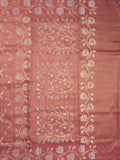 Organza tissue fancy saree allover zari weaves & zari border with self pallu and plain tissue blouse