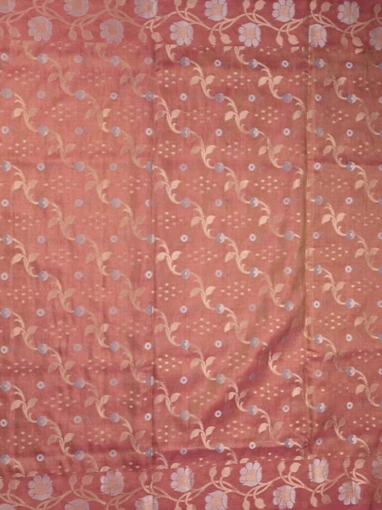 Organza tissue fancy saree allover zari weaves & zari border with self pallu and plain tissue blouse
