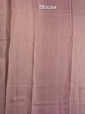 Organza tissue fancy saree allover zari weaves & zari border with self pallu and plain tissue blouse