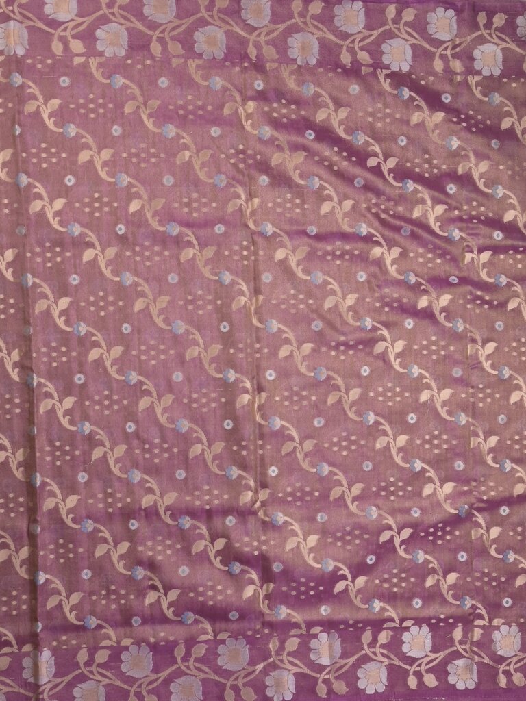 Organza tissue fancy saree allover zari weaves & zari border with self pallu and plain tissue blouse