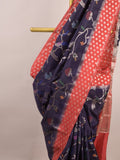 Green mango fancy saree for women | violet | zari border | contrast blouse | party wear