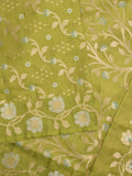 Organza tissue fancy saree allover zari weaves & zari border with self pallu and plain tissue blouse