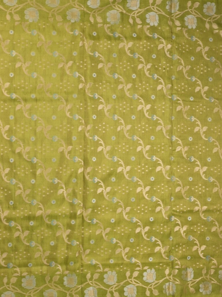 Organza tissue fancy saree allover zari weaves & zari border with self pallu and plain tissue blouse