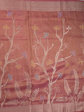Organza tissue fancy saree allover zari weaves & zari border with self pallu and plain tissue blouse