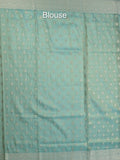Organza tissue fancy saree allover zari weaves & zari border with self pallu and plain tissue blouse