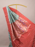 Green mango fancy saree for women | violet | zari border | contrast blouse | party wear