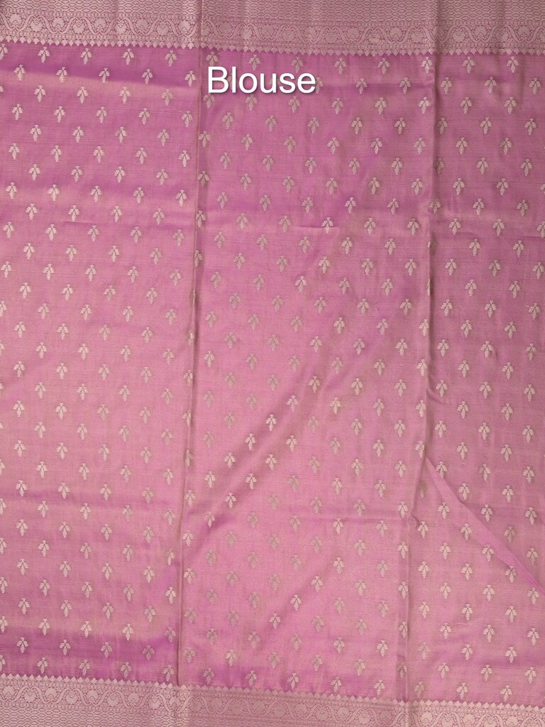 Organza tissue fancy saree allover zari weaves & zari border with self pallu and plain tissue blouse