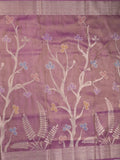 Organza tissue fancy saree allover zari weaves & zari border with self pallu and plain tissue blouse
