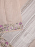 Chanderi fancy saree allover motifs with zari border with attached matching blouse