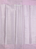 Chanderi fancy saree allover motifs with zari border with attached matching blouse