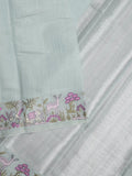 Chanderi fancy saree allover motifs with zari border with attached matching blouse