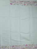 Chanderi fancy saree allover motifs with zari border with attached matching blouse