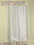 Chanderi fancy saree allover motifs with zari border with attached matching blouse