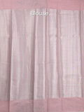 Chanderi fancy saree allover motifs with zari border with attached matching blouse