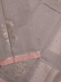 Chanderi fancy saree allover motifs with zari border with attached matching blouse