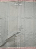 Chanderi fancy saree allover motifs with zari border with attached matching blouse