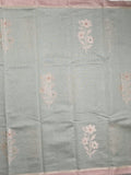 Chanderi fancy saree allover motifs with zari border with attached matching blouse