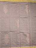 Chanderi fancy saree allover motifs with zari border with attached matching blouse