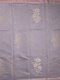 Chanderi fancy saree allover motifs with zari border with attached matching blouse