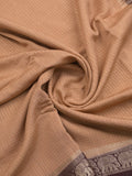 Dupion fancy saree allover checks & contrast border with zari pallu and plain blouse