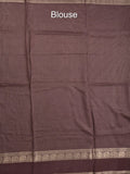 Dupion fancy saree allover checks & contrast border with zari pallu and plain blouse