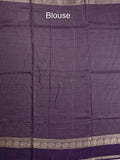 Dupion fancy saree allover checks & contrast border with zari pallu and plain blouse