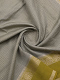 Dupion fancy saree allover checks & contrast border with zari pallu and plain blouse