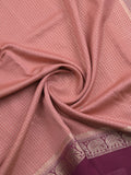 Dupion fancy saree allover checks & contrast border with zari pallu and plain blouse