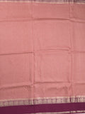 Dupion fancy saree allover checks & contrast border with zari pallu and plain blouse