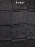 Chanderi jute fancy saree allover floral weaves with small zari border and attached plain blouse