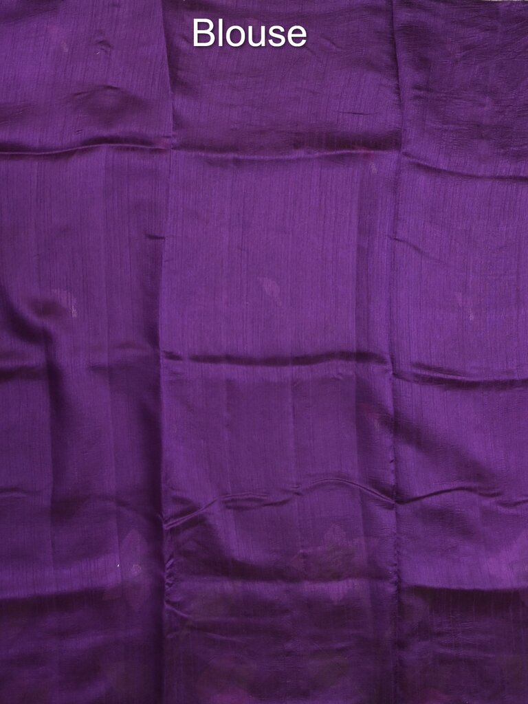 Chanderi jute fancy saree allover floral weaves with small zari border and attached plain blouse