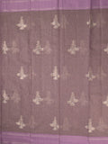 Chanderi fancy saree allover motifs with zari border with attached matching blouse