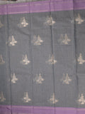 Chanderi fancy saree allover motifs with zari border with attached matching blouse