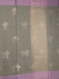 Chanderi fancy saree allover motifs with zari border with attached matching blouse