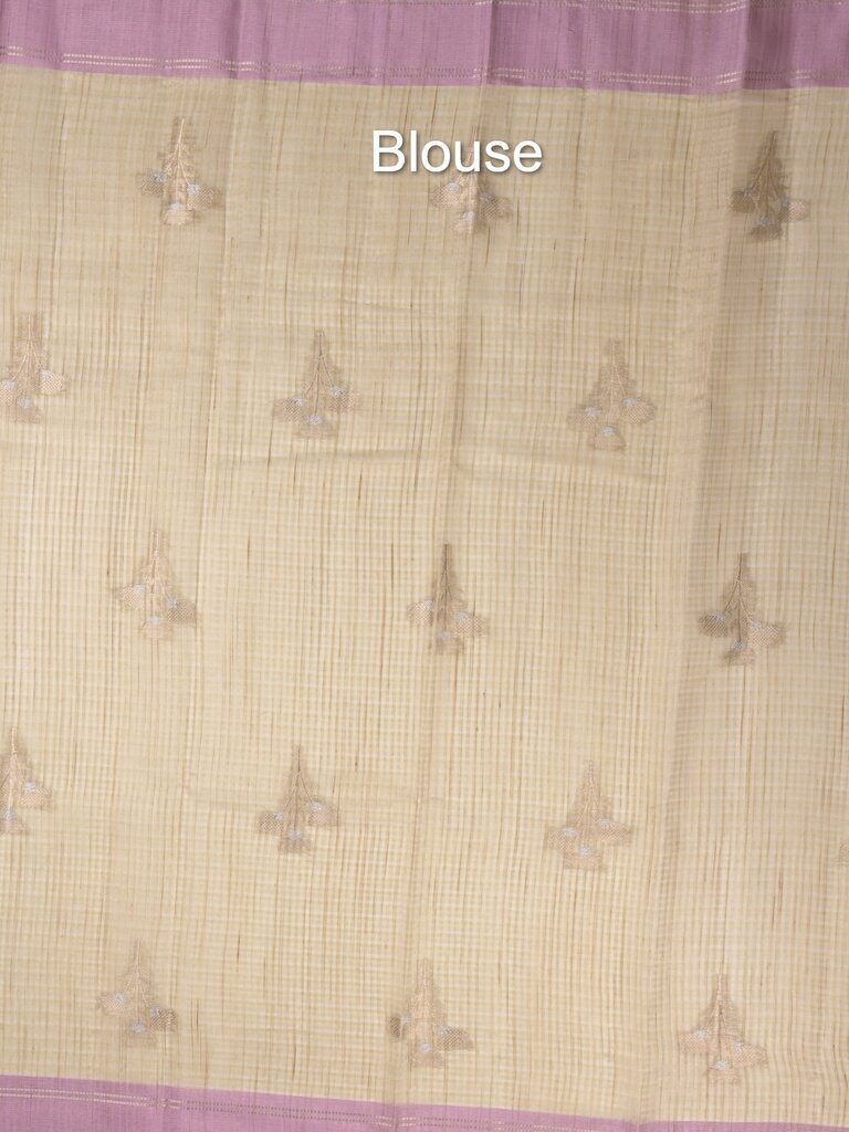 Chanderi fancy saree allover motifs with zari border with attached matching blouse