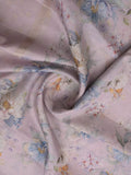 Kota fancy floral printed saree with contrast border and attached printed blouse