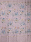 Kota fancy floral printed saree with contrast border and attached printed blouse