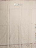 Kota fancy floral printed saree with contrast border and attached printed blouse