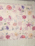 Kota fancy floral printed saree with contrast border and attached printed blouse