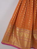 Handcrafted pen kalamkari raw silk kids lehenga 8-9 years