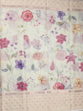 Kota fancy floral printed saree with contrast border and attached printed blouse