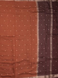 Maheshwari fancy saree allover motifs with short border with contrast pallu and attached blouse