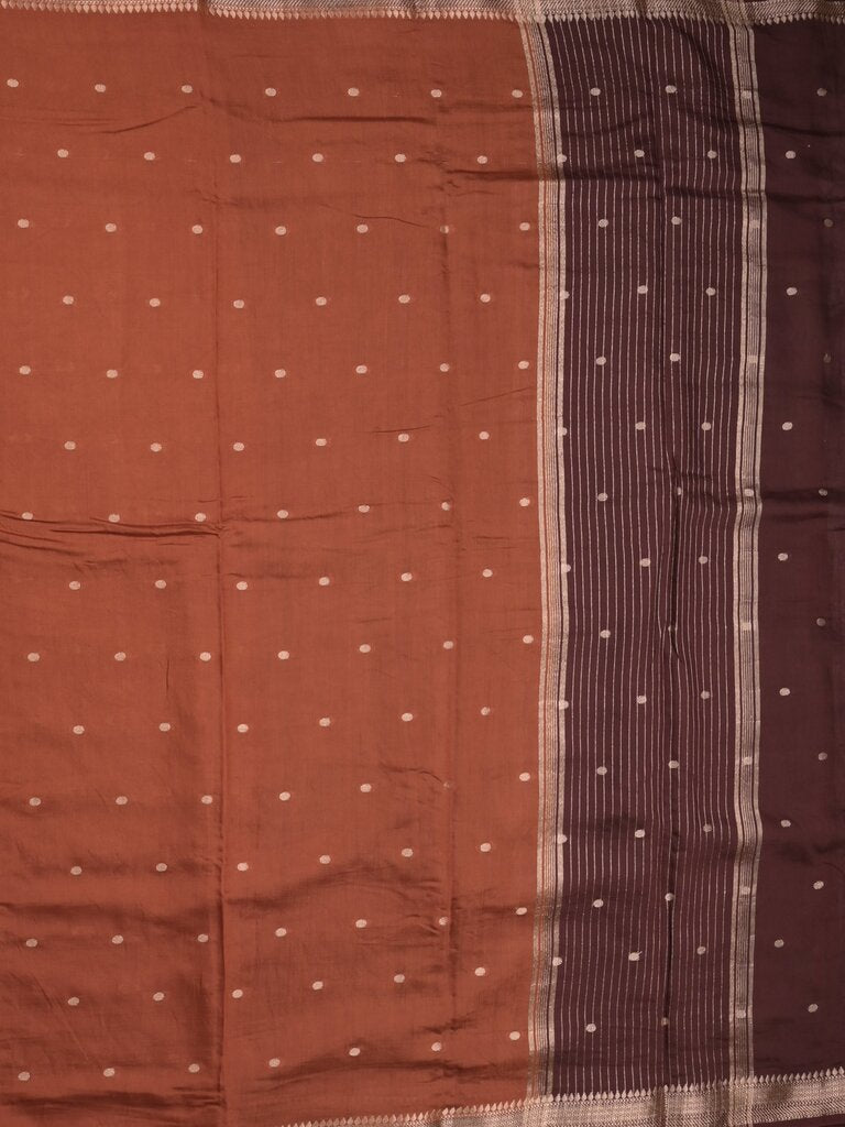 Maheshwari fancy saree allover motifs with short border with contrast pallu and attached blouse