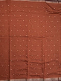Maheshwari fancy saree allover motifs with short border with contrast pallu and attached blouse